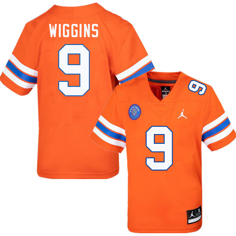 Jalen Wiggins Florida Jersey,Florida Gators #9 Jalen Wiggins Uniforms,Jersey Youth-Throwback Orange